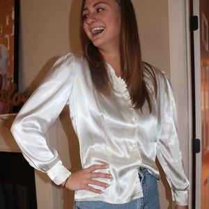 Lace Button Down Blouse